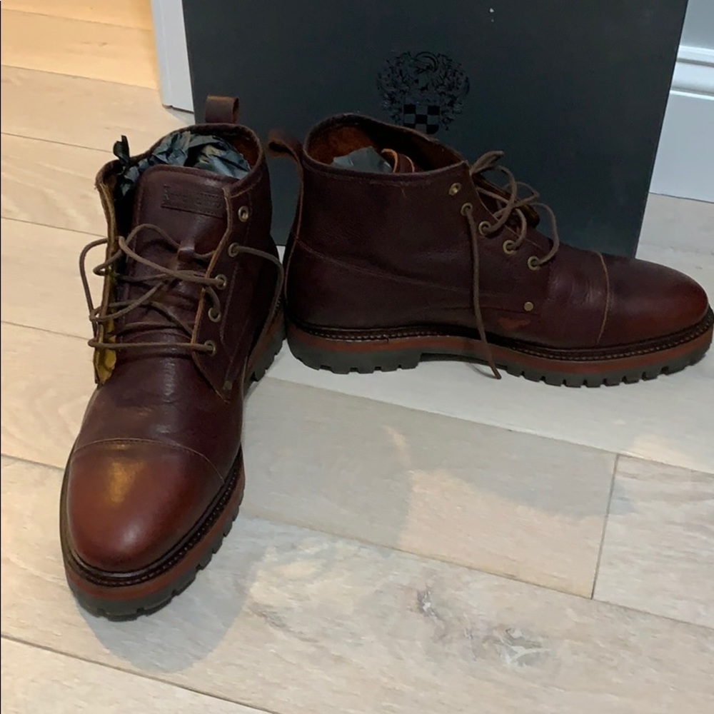 Vince Camuto Mens leather tie boots - Picture 2 of 6